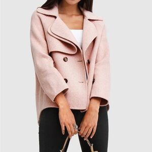 I am Yours Bella and Bloom Women's Pink Double-Breasted Coat New sz Small